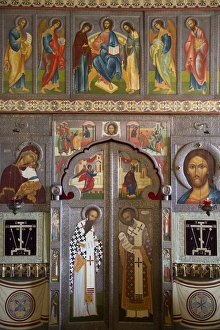 Interior fresco paintings, St. Sophia Cathedral, Kremlin, UNESCO World Heritage Site