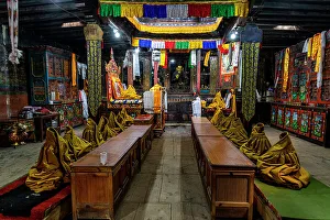 Mustang Kingdom Prints: Interior of the Garphu Monastery, Garphu, Kingdom of Mustang, Himalayas, Nepal, Asia