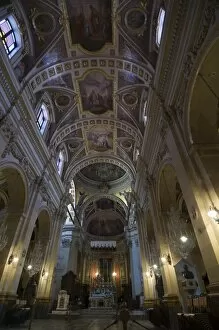 Interior of the Gozo Cathedral inside the Citadel, Victoria (Rabat), Gozo, Malta, Europe