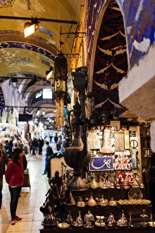 Trading Prints: Interior of Grand Bazaar (Kapali Carsi), Istanbul, Turkey, Europe