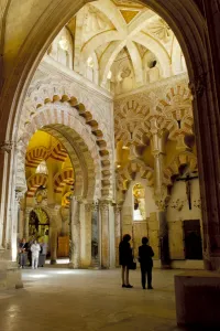 Mezquita Prints: Interior of the Great Mosque (Mezquita) and cathedral
