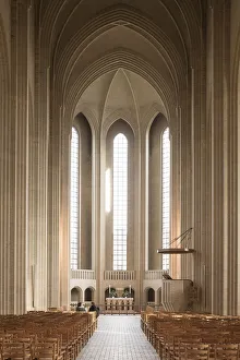 Interior of Grundvigs Church, Bispebjerg, Copenhagen, Denmark, Scandinavia, Europe