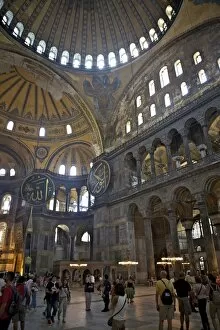 Images Dated 12th August 2010: Interior of the Hagia Sophia Museum, UNESCO World Heritage Site, Istanbul, Turkey, Europe, Eurasia