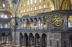 Interior of the Hagia Sophia, UNESCO World Heritage Site, Istanbul, Turkey, Europe