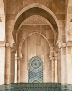 Casablanca Prints: Interior of Hassan II Mosque, Casablanca, Morocco, Africa