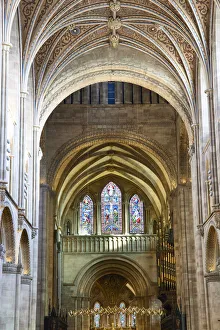 Herefordshire Prints: Interior, Hereford Cathedral, Hereford, Herefordshire, England, United Kingdom, Europe