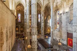 Support Prints: Interior of Jeronimos Monastery (Hieronymites Monastery), Church of Santa Maria del Belem