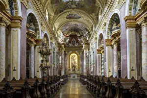 Vienna Prints: The interior of Jesuit Church in Vienna, Austria, Europe