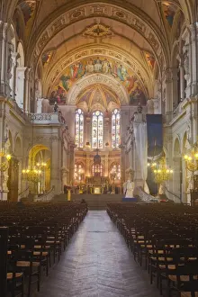 Painted Image Prints: The interior of L Eglise Saint Roch in Paris, France, Europe