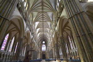 Lincoln Prints: Interior, Lincoln Cathedral, Lincoln, Lincolnshire, England, United Kingdom, Europe