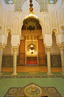 Interior of Mausoleum of Moulay Ismail, Meknes, Morocco, North Africa, Africa