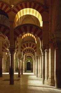Islamic Prints: Interior of the Mezquita or Mosque at Cordoba