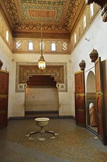 Moorish Prints: Interior of Palais Bahia, Medina, Marrakesh, Morocco, North Africa, Africa