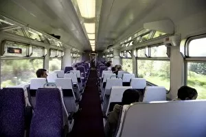 Images Dated 30th May 2009: Interior of a railway carriage on the West Highland Line, Western Scotland