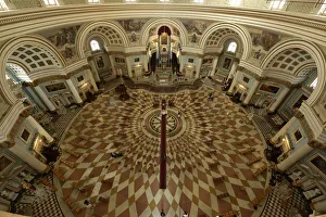Mosta Prints: Interior of Rotunda Church in Mosta, Malta, Mediterranean, Europe