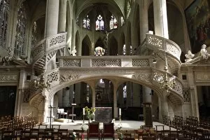 Images Dated 19th September 2009: Interior of Saint-Etienne-du-Mont church, Paris, France, Europe