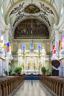 Vanishing Point Gallery: Interior of Saint Louis Cathedral, French Quarter, New Orleans, Louisiana, United States of America