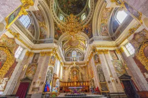 Arts Prints: The Interior of Saint Nicholas's Cathedral, Ljubljana, Slovenia, Eastern Europe