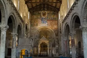 Images Dated 29th July 2006: Interior of Santa Maria Maggiore Church, Tuscania, Viterbo province, Latium, Italy, Europe