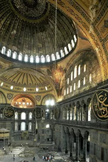 Interior of Santa Sofia (Hagia Sophia) (Aya Sofya)