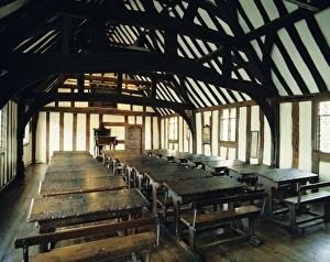 Beam Prints: Interior of schoolroom where William Shakespeare was educated, Stratford-upon-Avon