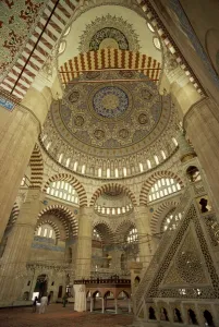 Selimiye Mosque Prints: Interior of the Selimiye Mosque at Edirne