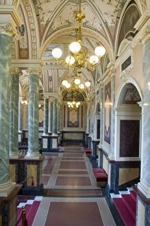 Interior of the Semper Opera House, Dresden, Saxony, Germany, Europe