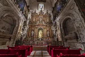 Altar Prints: Interior, Seville Cathedral, UNESCO World Heritage Site, Seville, Andalucia, Spain, Europe