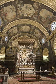 Interior of St. Johns Co-Cathedral, Valletta, Malta, Europe