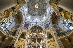 Interior of the St. Nicholas Church, Mala Strana, Prague, Czech Republic, Europe