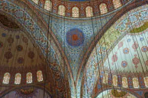 Floral Pattern Prints: Interior, Sultan Ahmet Mosque (Blue Mosque), Istanbul, Turkey, Europe