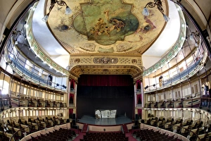 Cienfuegos Prints: Interior of Teatro Tomas Terry