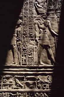 Folk Lore Prints: Interior, temple at Esna, Egypt, North Africa, Africa