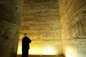 Interior, Temple of Horus, Edfu, Egypt, North Africa, Africa
