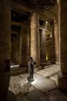 Images Dated 10th February 2009: Interior of the Temple of Seti I, Abydos, Egypt, North Africa, Africa