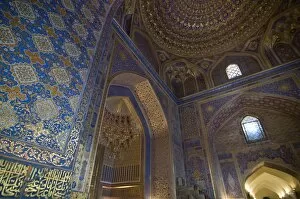 Images Dated 11th August 2009: Interior of Tilla Kari Medressa at the Registan, UNESCO World Heritage Site