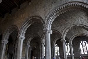Interior view of arches in Galilee Chapel, Durham Cathedral, Durham, England