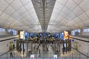 Interior view of Hong Kong International airport, Hong Kong, China, Asia Interior view of Hong Kong International airport, Hong Kong, China, Asia