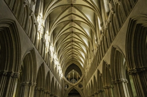 Church Of England Prints: The interior of Wells Cathedral, Somerset, England, United Kingdom, Europe