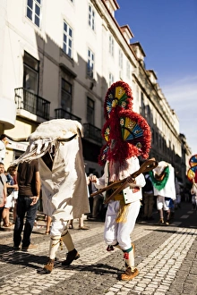 Obscured Face Prints: International Festival Iberian Mask, Lisbon, Portugal, Europe