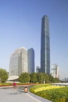 Guangzhou Prints: International Finance Centre and skyscrapers in Zhujiang New Town