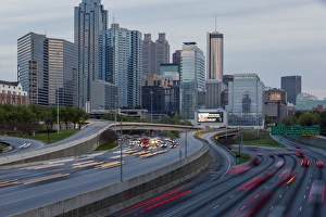 Interstate I-85 leading into Downtown Atlanta, Georgia, United States of America, North America
