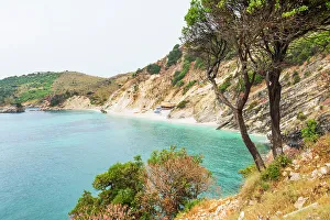 Albania Prints: Ionian Coast Cove near Saranda, Southern Albania, Europe