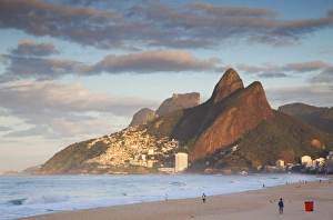 Sugarloaf Prints: Ipanema beach, dawn, Rio de Janeiro, Brazil, South America