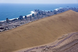 Iquique Prints: Iquique town and beach, Atacama desert, Chile, South America