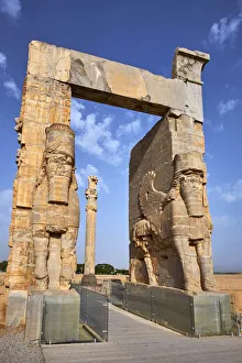 Iran, Fars Province, Persepolis, Achaemenid archeological site, Propylon, Gate of all Nations