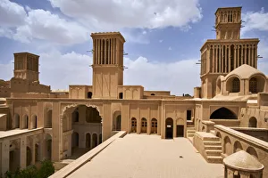 Iran Prints: Iran, Yazd province, Abarkuh, Aghazadeh, traditional house with the badgir or wwindtowers