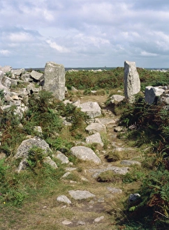 Iron Age hill fort, Chun Castle, West Penwith, Cornwall, England, United Kingdom, Europe