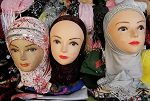 Human Representation Prints: Islamic veils for sale, Jerusalem, Israel, Middle East