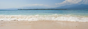 Gili Meno Prints: Island of Gili Air, with Gili Meno Beach in the foreground